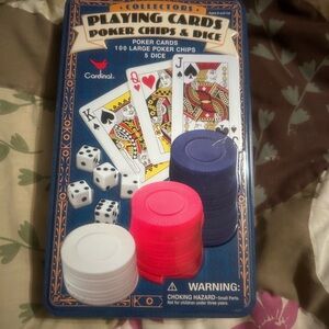 Deluxe Poker Set with Red, Blue, and White Chips
